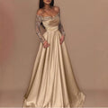 Annual Meeting Party Host Sequined Evening Gown Wedding Ball Gown Long Dresses
