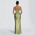 Satin Asymmetric Evening Gown